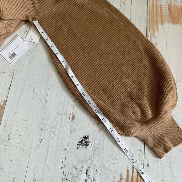 1.STATE Rib-Knit Bubble Long Sleeve Sweater Wild Oak
Size Medium Neutral - Picture 8 of 10